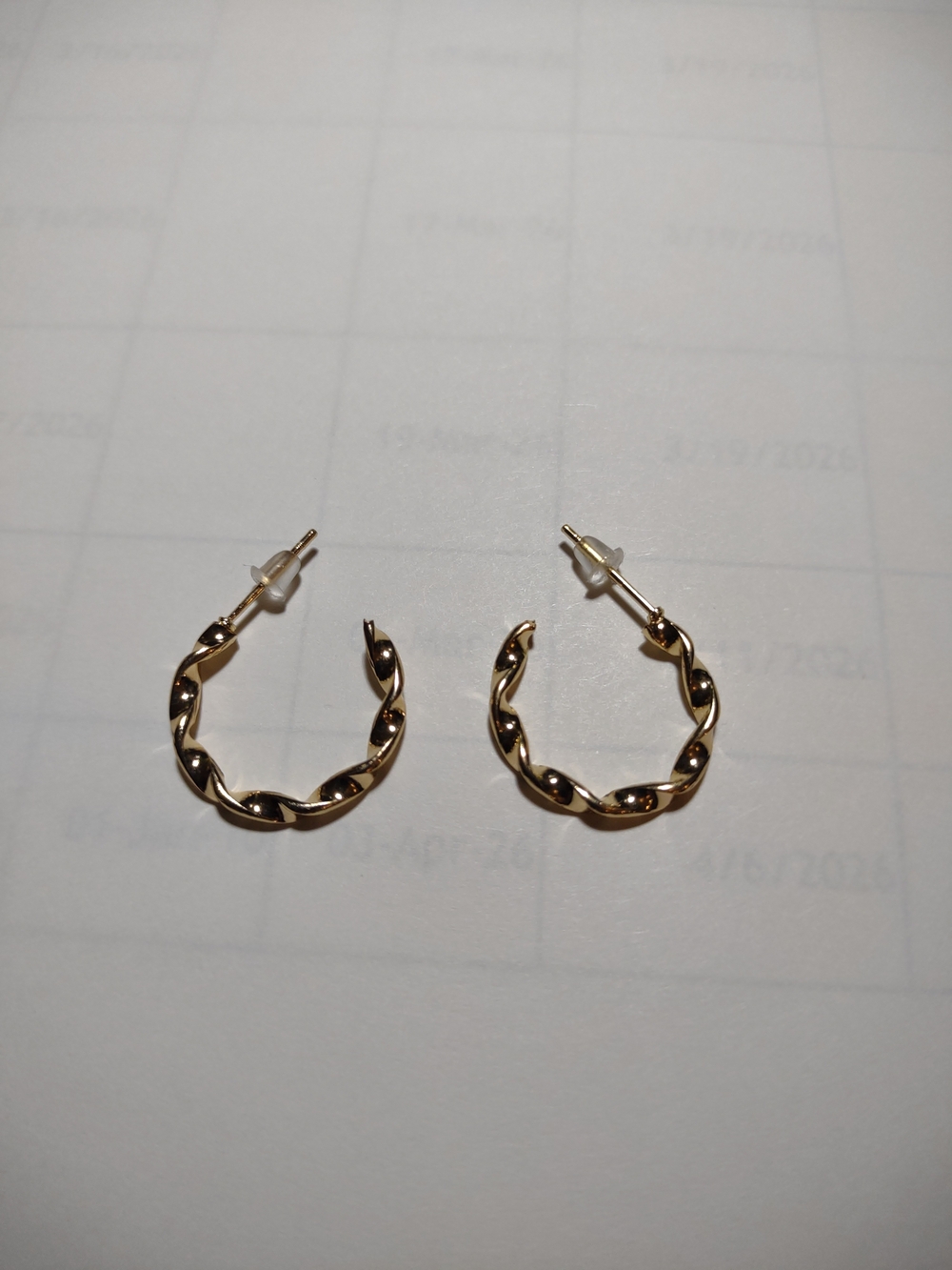 Twisted Mini Gold Hoop Earrings - Women Jewelry